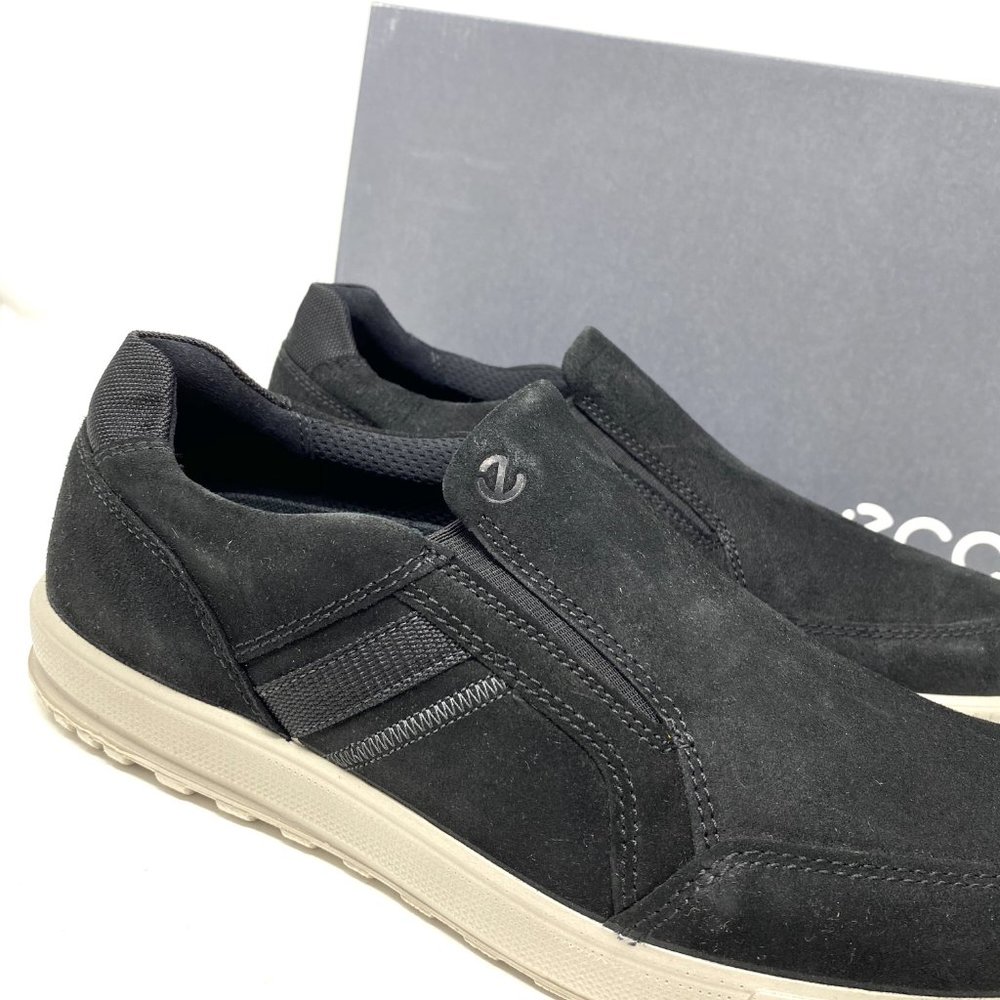 ECCO Ennio Slip On Suede Men's Sneakers Black - Picture 3 of 10